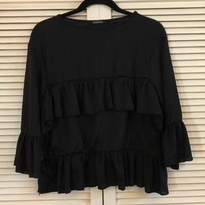 Boohoo Cropped Ruffle Top